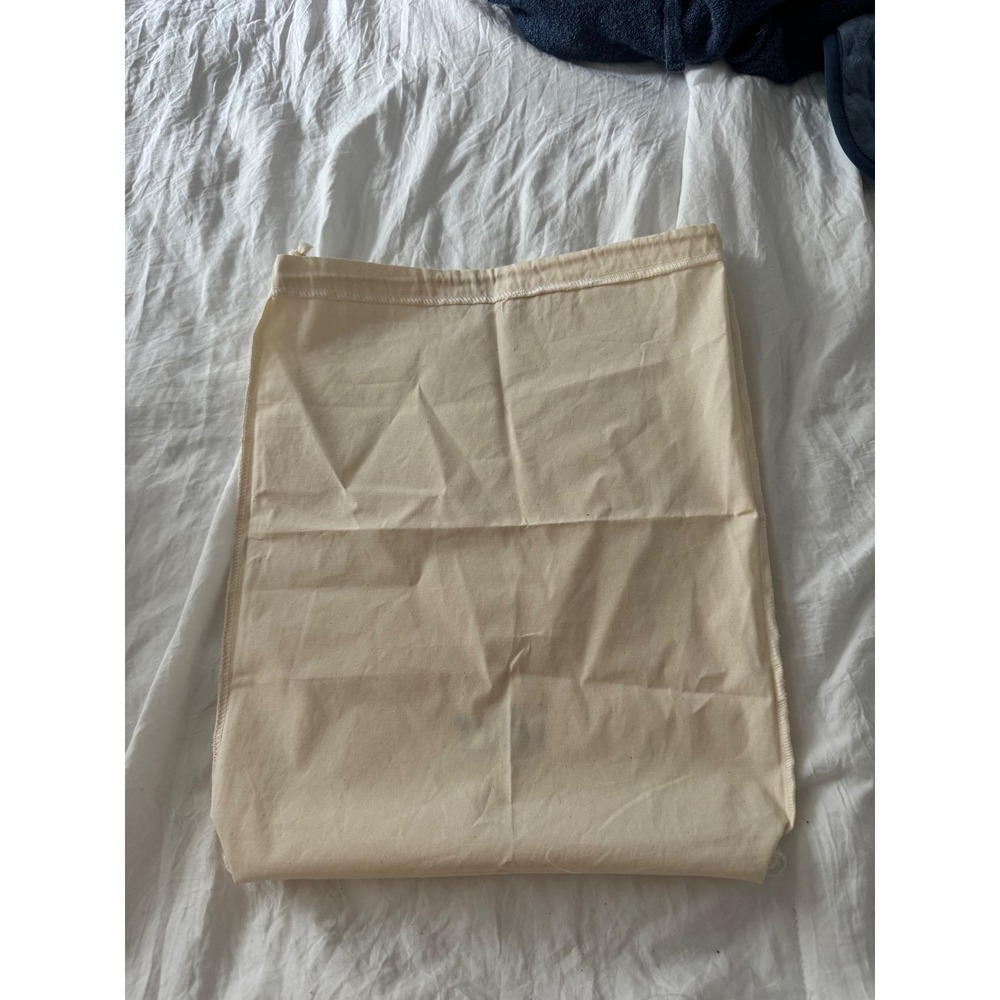 Tibi Cream Cotton Canvas Drawstring Dust Bag - Picture 3 of 4